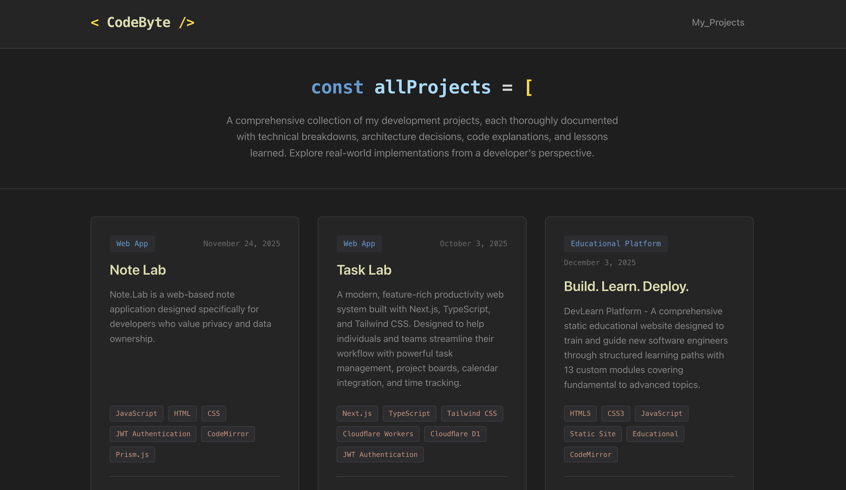 CodeByte Preview